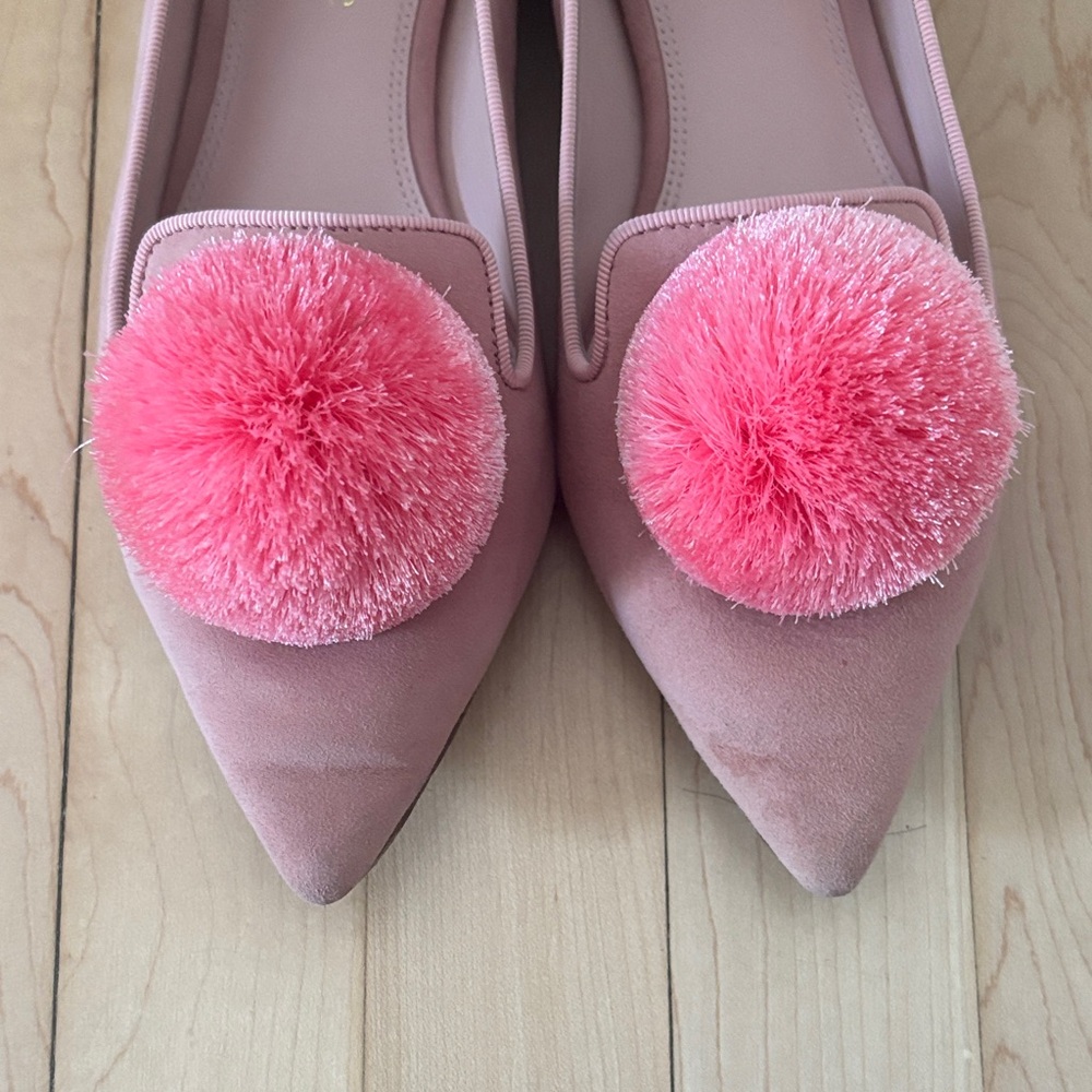Kate Spade Pink Flats with Pom Pom - Picture 7 of 8